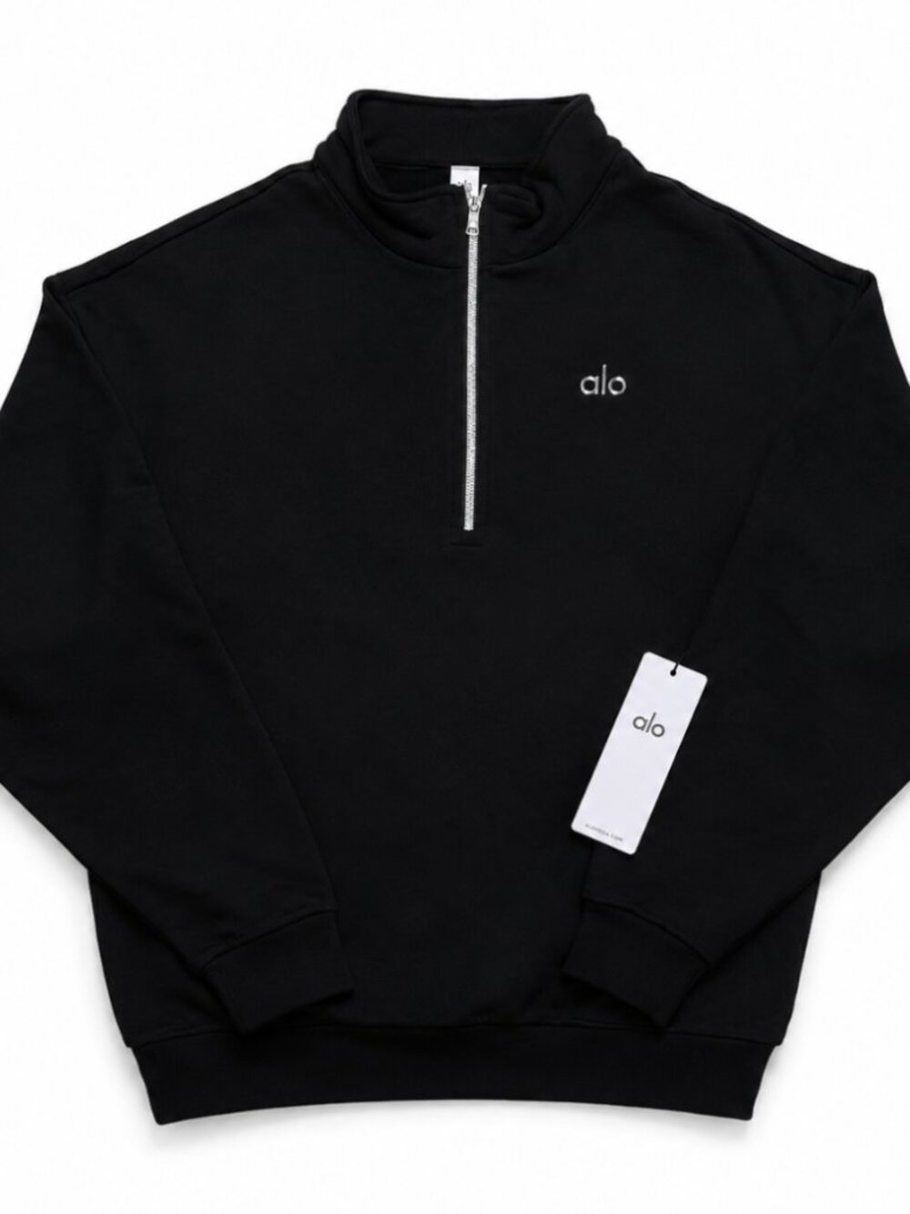 ALO Accolade Quarter-Zip Pullover Black Muliple Sizes NWT - Picture 6 of 9